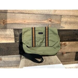 Baggallini Unisex Olive Green Nylon Medium Crossbody Messenger Bag Padded